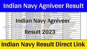 Indian Navy Agniveer Result