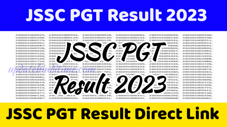Jssc Pgt Result 2023 Direct Link