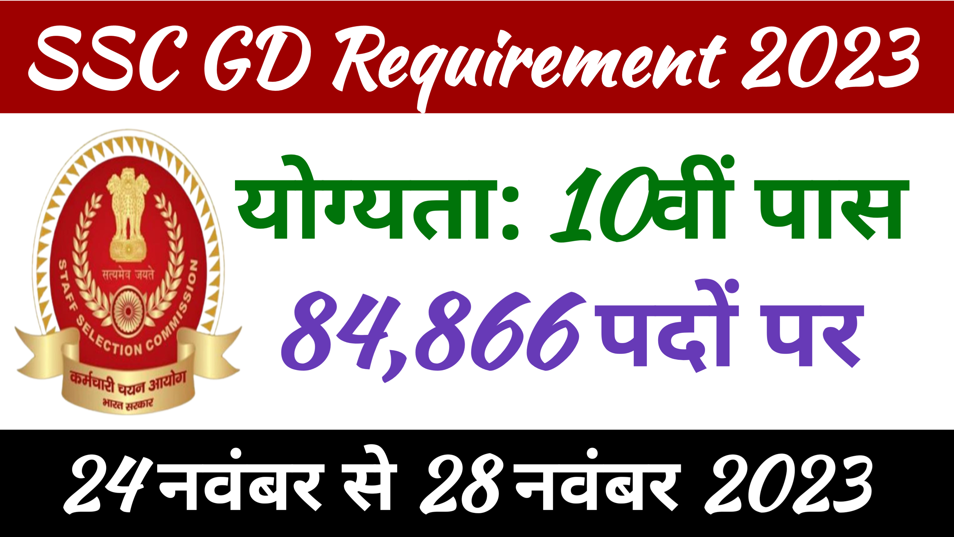 SSC GD Requirement 2023